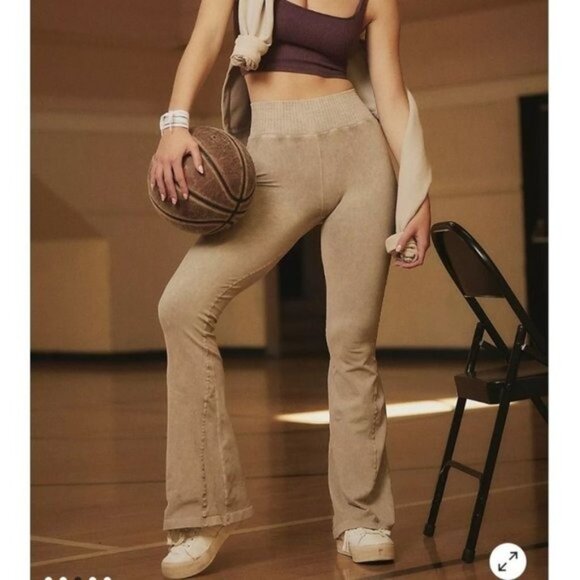 FP Movement Good Karma Flare Leggings in Mushroom - Picture 1 of 10